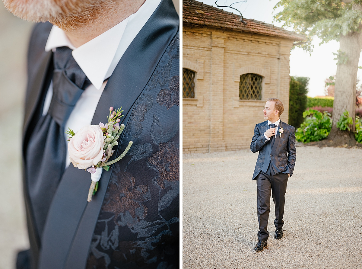fotografo matrimonio Abruzzo Teramo matrimonio in Italia abito da sposo preparativi gemelli cravatta boutonniere