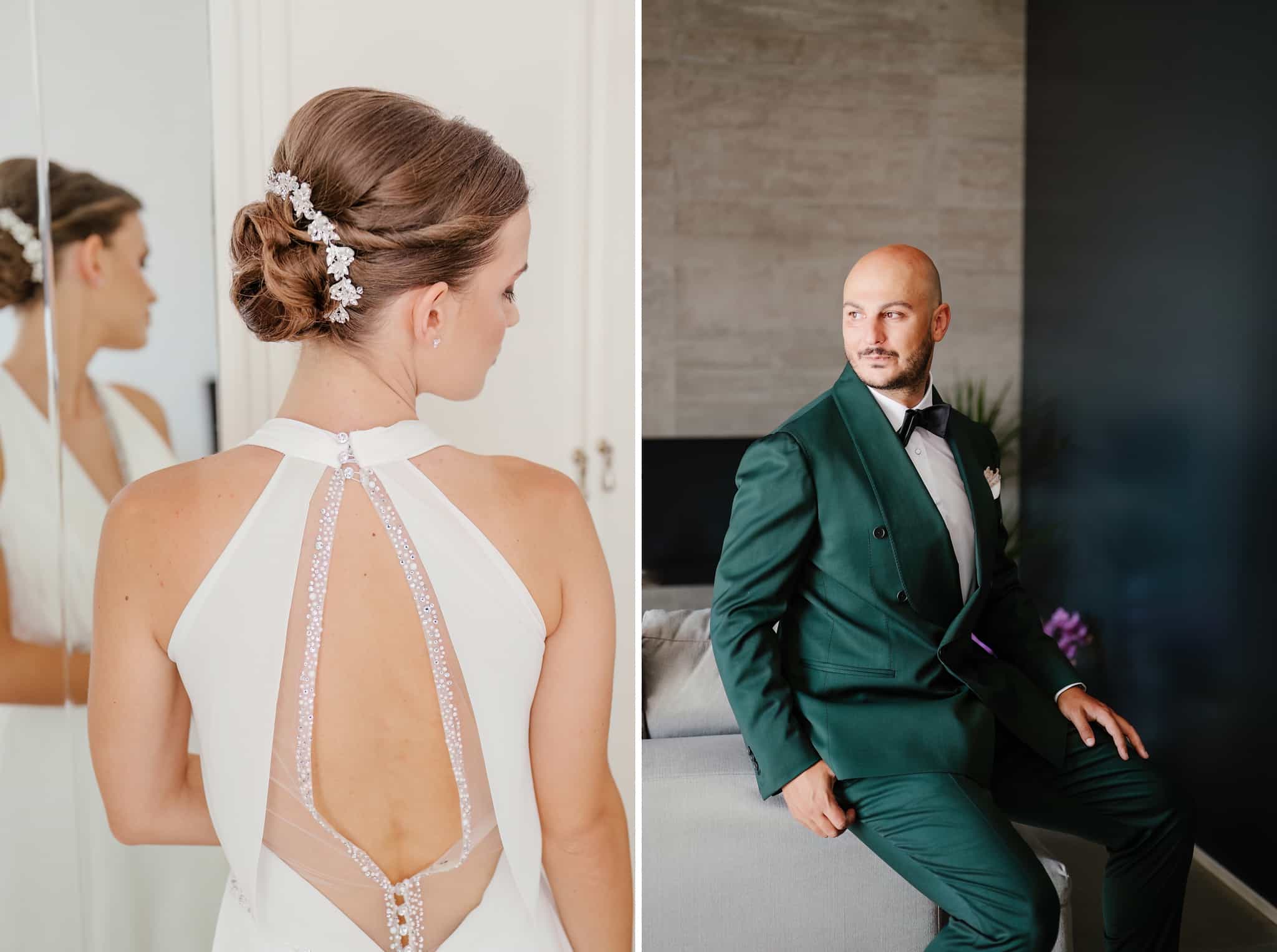 giacca-abito-sposo-sposa-acconciatura-capelli-raccolti-papillon-groom-suit-preparativi-fotografo-matrimonio-teramo